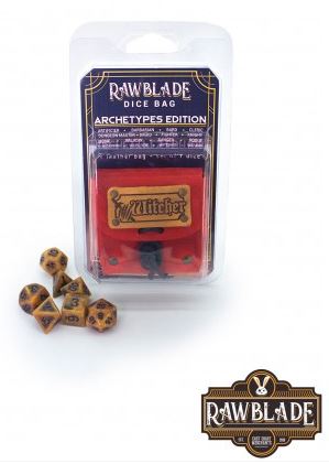 RAWBLADE SET DE DADOS + BOLSA DE CUERO WITCHER