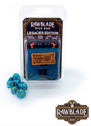 RAWBLADE SET DE DADOS + BOLSA DE CUERO ELFO