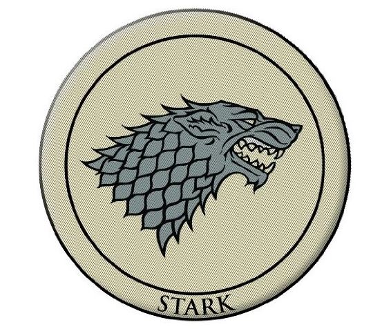 STARK EMBLEMA PARCHE BORDADO JUEGO DE TRONOS