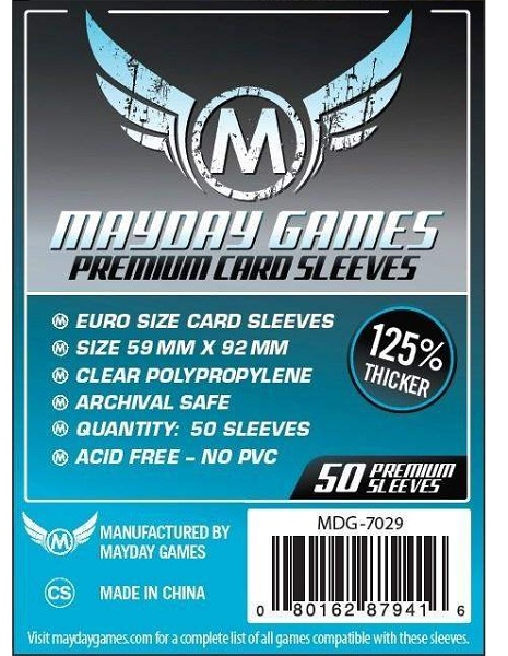 FUNDA PREMIUM MAYDAY EURO CARD 59 MM X 92 MM (50)