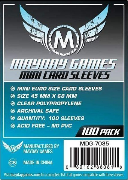 FUNDA MAYDAY MINI EURO CARD 45 MM X 68 MM (100)