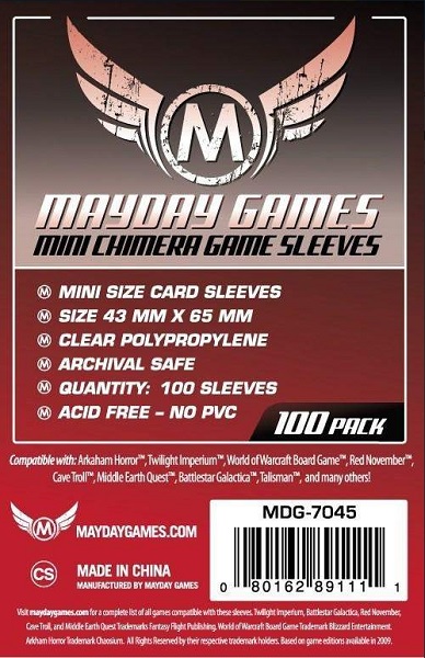FUNDA MAYDAY MINI CHIMERA 43 MM X 65 MM (100)