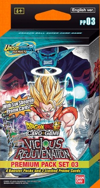 DRAGON BALL SUPER: UNISON WARRIOR SERIE 3 VICIOUS REJUVENATION PREMIUM PACK