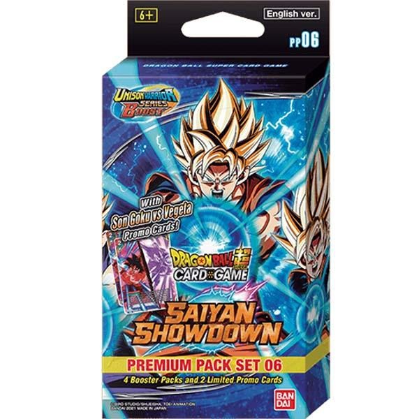 DRAGON BALL SUPER: UNISON WARRIOR 6 SAIYAN SHOWDOWN PREMIUM PACK SET