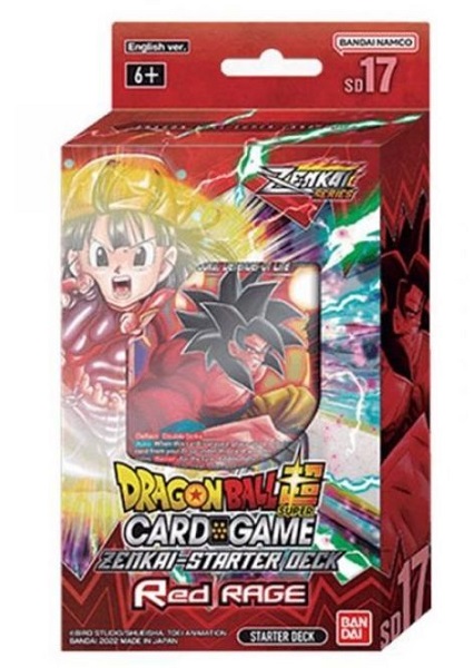 DRAGON BALL SUPER ZENKAI SERIES RED RAGE STARTER DECK 17