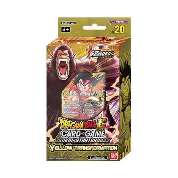 DRAGON BALL SUPER ZENKAI SERIES YELLOW TRANSFORMATION STARTER DECK 20