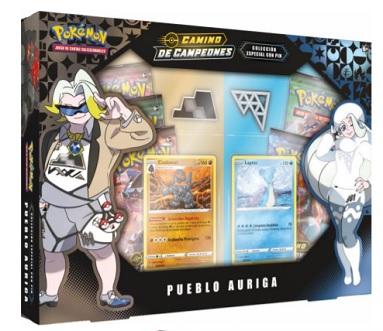 POKEMON PIN COLLECTION PUEBLO AURIGA ESPADA Y ESCUDO CAMINO DE CAMPEONES