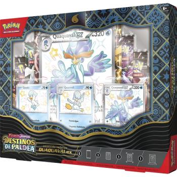 POKEMON  ESCARLATA Y PURPURA 4.5 DESTINO EN PALDEA QUAQUAVAL Premium Collection febrero 2024