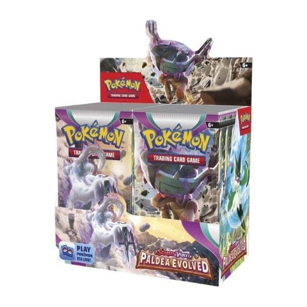 POKEMON ESCARLATA Y PURPURA 2 EVOLUCIONES EN PALDEA CAJA DE SOBRES JUNIO 2023