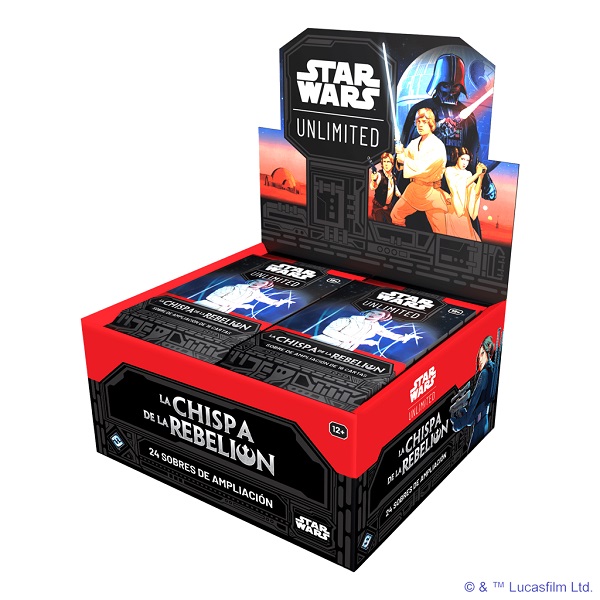 STAR WARS UNLIMITED LA CHISPA DE LA REBELION CAJA DE SOBRES