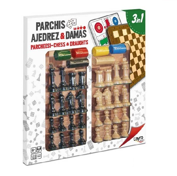 CAYRO TABLERO PARCHIS AJEDREZ Y DAMAS