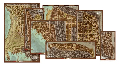 D&D: SET DE MAPAS DE LOS DISTRITOS DE WATERDEEP