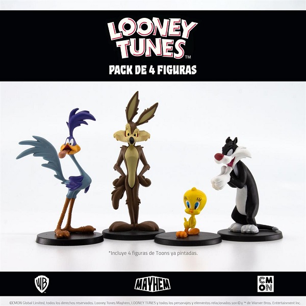 LOONEY TUNES MAYHEM PACK DE 4 FIGURAS