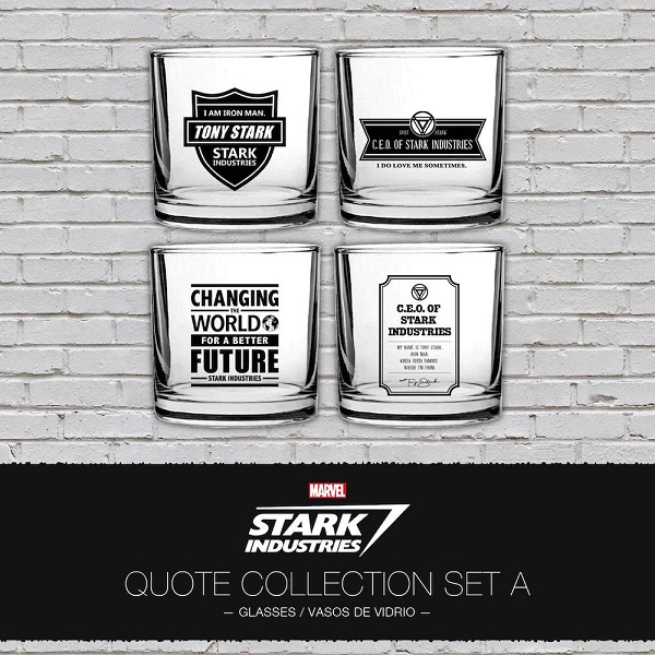 SET DE VASOS VIDRIO MARVEL INDUSTRIAS STARK A