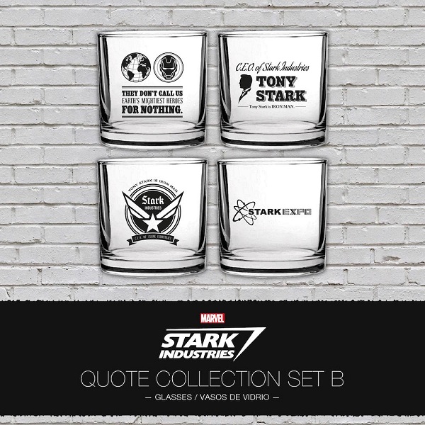 SET DE VASOS VIDRIO MARVEL INDUSTRIAS STARK B