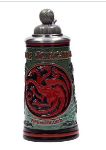 CASA TARGARYEN JARRA CERAMICA RELIEVE CON TAPA GAME OF THRONES