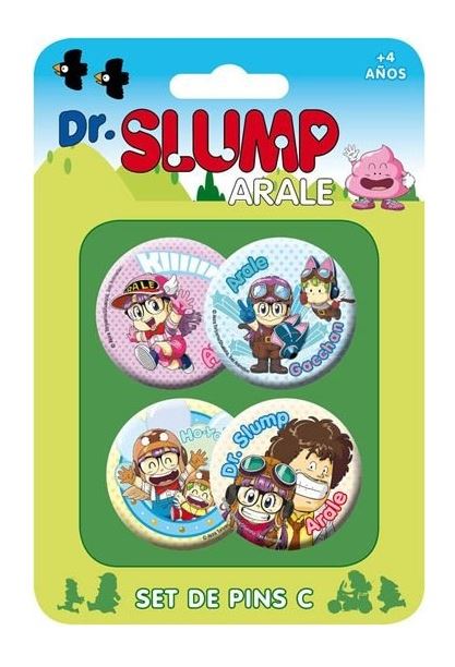 DR SLUMP PERSONAJES SET C DE 4 PINS DR S