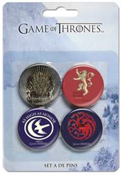 SET 4 PINES JUEGO DE TRONOS