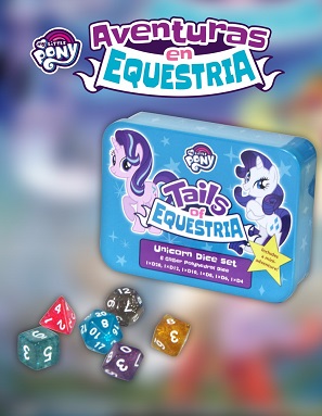 AVENTURAS EN EQUESTRIA: SET DE DADOS UNICORNIO