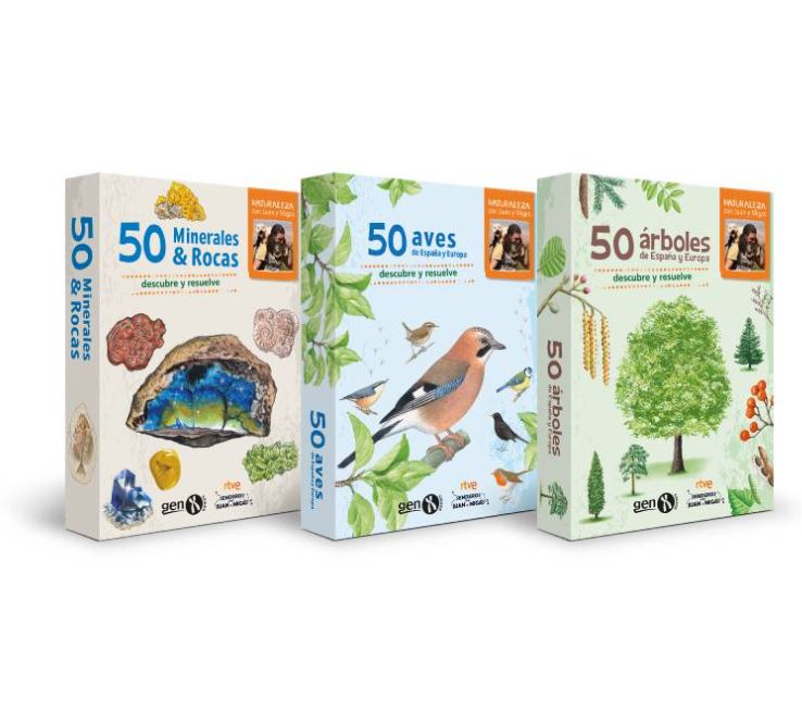 PACK 50 ARBOLES, AVES Y MINERALES Y ROCAS