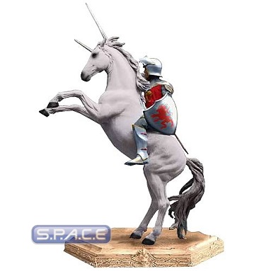 ESTATUA NARNIA PETER EN UNICORNIO 38CM