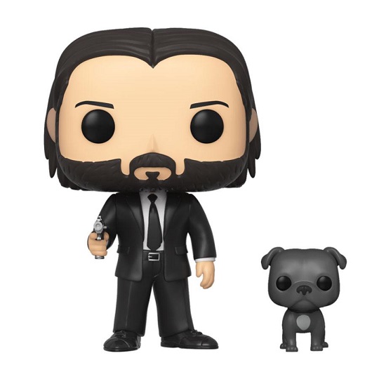 FUNKO POP!  JOHN WICK IN BLACK SUIT W/ DOG