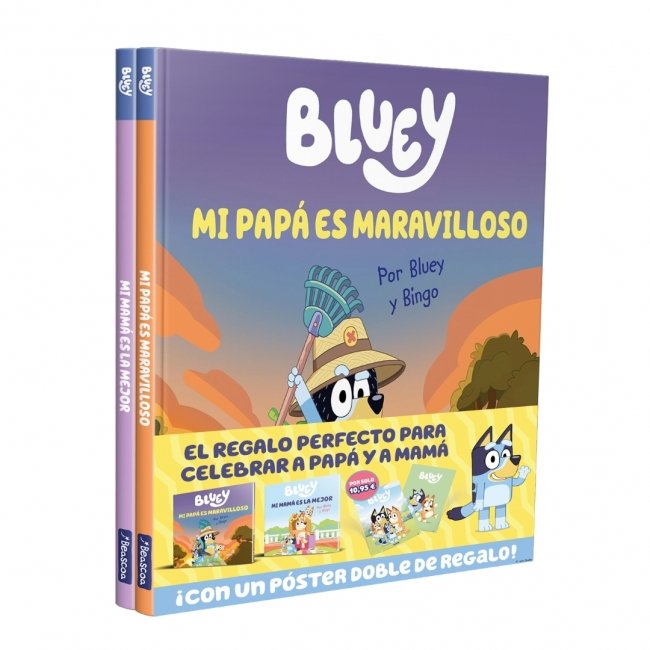 BLUEY. UN CUENTO - ¡PAPÁ Y MAMÁ SON GENIALES! PACK CON DOS LIBROS DE BLUEY PARA CELEBRAR CON PAPÁ Y MAMÁ