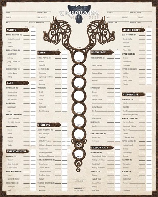 TRUDVANG CHRONICLES: CHARACTER SHEETS