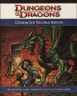 D&D: CHARACTER RECORD SHEETS