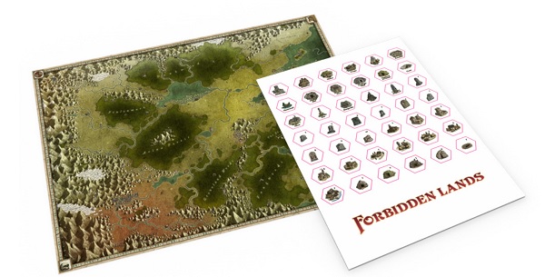 FORBIDDEN LANDS PACK DE MAPAS EXTRA + PEGATINAS