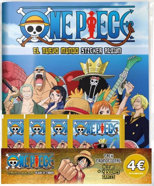 ALBUM DE CROMOS ONE PIECE + 4 SOBRES