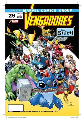 LOS VENGADORES (PORTADA ALTERNATIVA DISNEY STICH)  29
