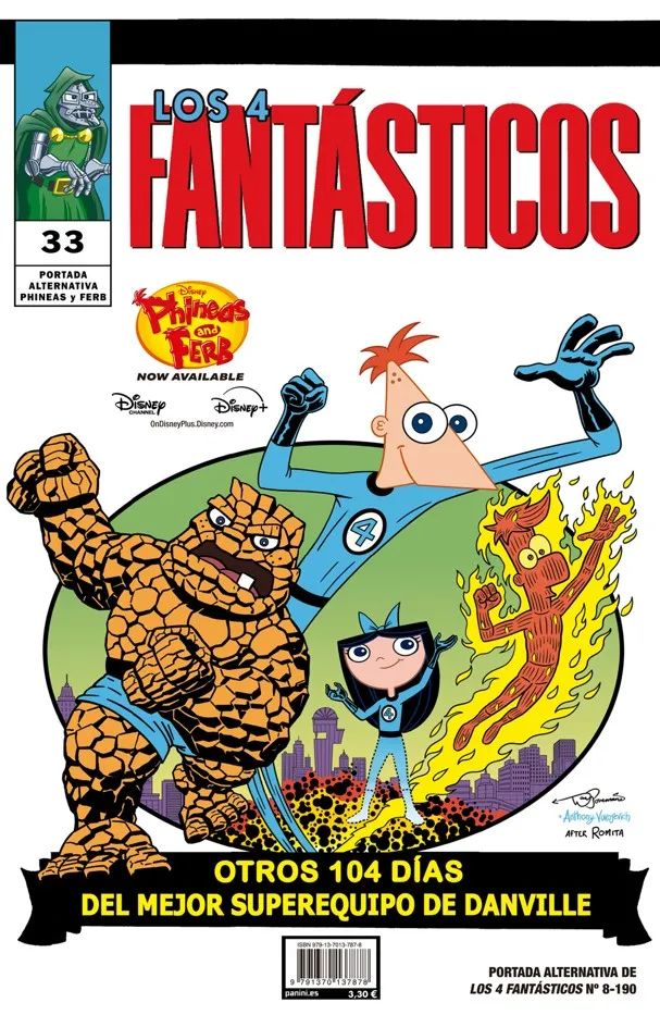 LOS 4 FANTASTICOS 08  ( PORTADA  DISNEY FANTASTIC FOUR 11 )