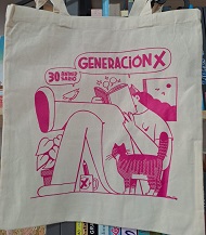 BOLSA TELA 30 ANIVERSARIO (DIBUJO PUÑO ROSA)